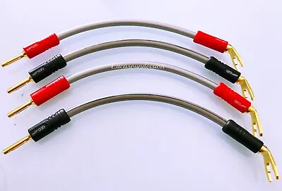 QED REFERENCE XT40i 4x 20cm Speaker Jumper Cables Terminated Qed Airloc Plugs  • $74.67