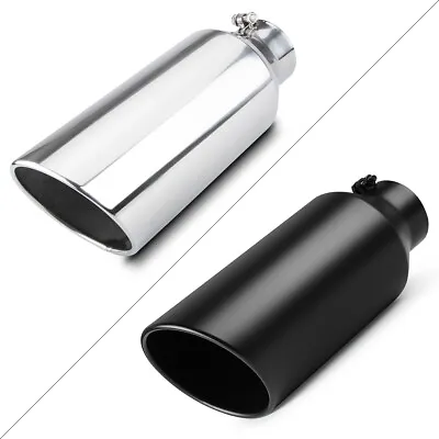 Diesel Exhaust Tip 4  Inlet 7  Outlet 18  Long Rolled Edge Angle • $53