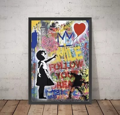 Banksy Funky Monkey Wall Art Poster Print Gift Home Bedroom A4 A3 • £3.99