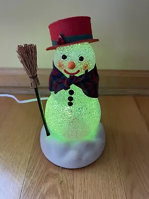 Vtg 1993 Avon Chilly Samantha Light Up Snow Woman Snowman • $39