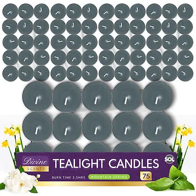 75pk Scented Tea Lights Candles | Various Perfumes 4 Hour Burn Night T Tealights • £9.99