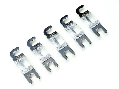 KnuKonceptz Silver Plated Mini ANL 80A Fuse 5pk MIDI AFS • $7.99