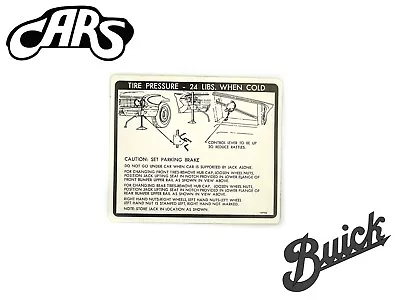 1961 Buick Trunk Bumper Jack Instructions Decal | Invicta Electra LeSabre • $17.02
