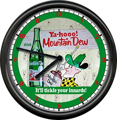 Mountain Dew Hillbilly Soda Pop Diner Shop Pop Sign Wall Clock • $26.95