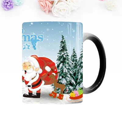£15.02 • Buy  Thermal Ceramic Cup Christams Office Mug Travel Child Water Heat Sensitive