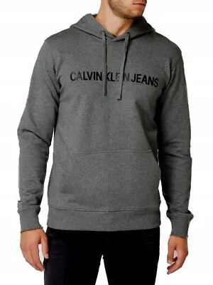 New CK CALVIN KLEIN Hoodie Hooded Sweatshirt Pullover Top Grey SMLXL • £32.98