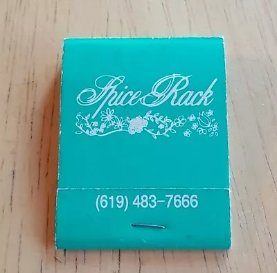Matchbook Spice Rack Restaurant Mission Boulevard Pacific Beach California Green • $19.99