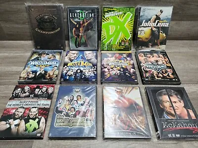 RARE Lot Of 12 Wrestling WWE DVDs Complete Excellent Condition FAST SHIPPING!! • $80