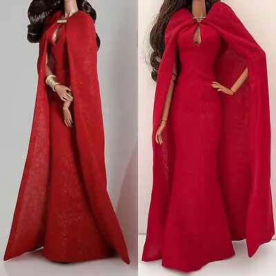 Integrity Toys Fashion Royalty Grandiose Natalia Red Sparkly Cape Dress Only • £80