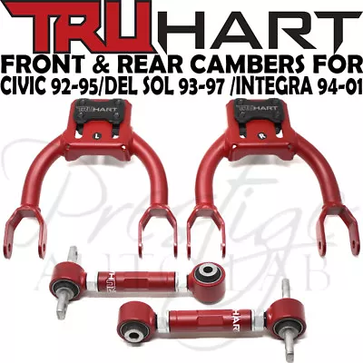 Truhart Adjustable Front Rear Camber Kit Combo For 92-95 Civic EG 94-01 Integra • $255