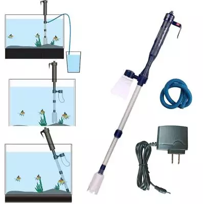 Electric Fish Tank Vacuum Cleaner Syphon Operated Gravel Water Filter Cleaner Sa • $31.42