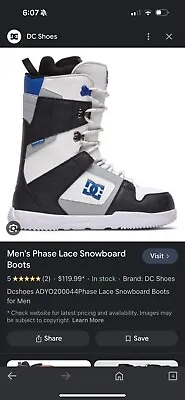 DC Snowboard Boots Size 7  • $80