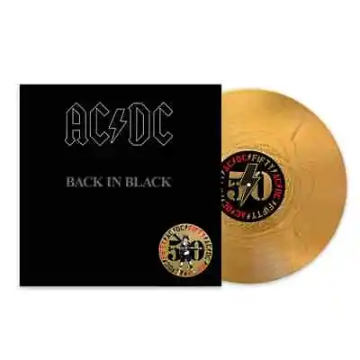 AC/DC - Back In Black (50th Anniversary Edition) Gold Coloured Vinyl LP • $69.62