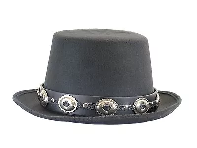 Steampunk Cosplay Hat With Concho Leather Band  • $44.99