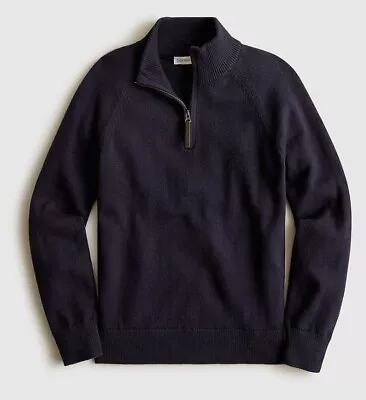 J. Crew Crewcuts Boys Sz XXS (2/3) Cotton-cashmere Navy Half-Zip Sweater • $5