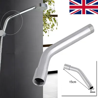 15CM/6inch Stainless Steel Shower Head Extension Pipe Arm Wall Mounted Bathroom • £6.89