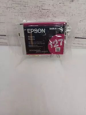 Genuine Epson 127 Magenta Ink Cartridge NX625 WF7010 WF7510 WF7520 WF3520 WF3540 • $14.99