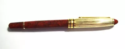 Capella Marbled Red & Black With Golden Cap & Other Accents Fountain Pen • $12.99