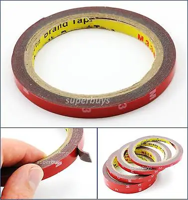 8mm 3m Automotive Car Vehicle Acrylic Foam Double Sided Adhesive Attaching Tape • $11.45