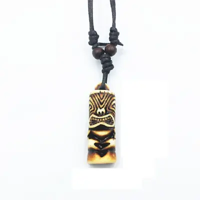 Indian Maya Necklace Totem Pendant Imitation Yak Bone Necklace • $7.99