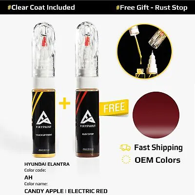 $21.90 • Buy Car Touch Up Paint For HYUNDAI ELANTRA Code: AH CANDY APPLE | ELECTRIC RED