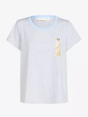 New Peter Alexander Womens Meerkat Tee Top Xs Rrp$49.95 Grey Marle  • $30