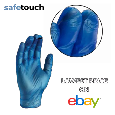 Vinyl Gloves BLUE Disposable Powder & Latex Free Work Tattoo Food Medical • £4.95