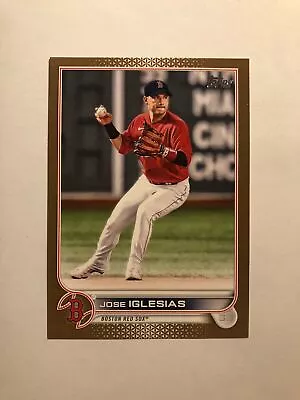 2022 Topps Series 1 Jose Iglesias Gold /2022 SP Parallel Red Sox #15 • $0.99