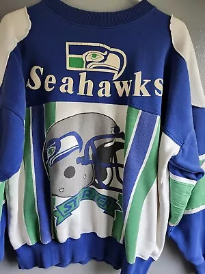 Vtg 90s Seattle Seahawks Sweatshirt STARTER Football Shirt Crew Neck NFL Mens L • $342.65