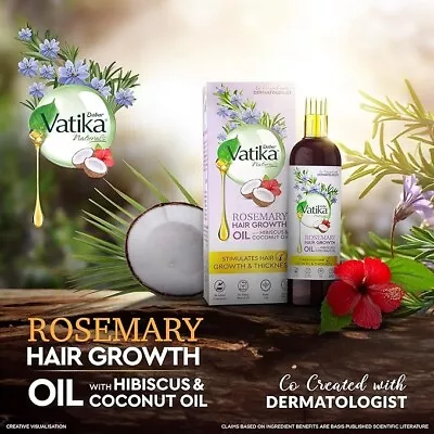 Dabur Vatika Rosemary Hair Growth Oil With Hibiscus & Coconut Oil - 200ml | Stim • $35