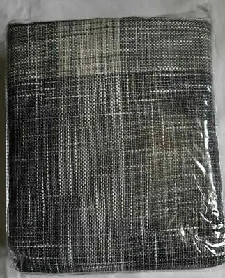 SALE Next Charcoal Astley Check Eyelet Fully Thermal Lined Curtains 228x229cm • £119.99