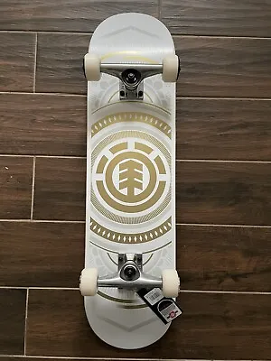 $49.95 • Buy Element Skateboard Hatched White Gold 8  Complete New With Tag