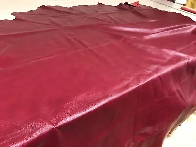 Top Quality Italian Full Size Leather Hide Antique Burgandy 50 Sq Ft 2mm Thick • £105