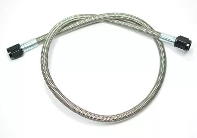 24  Long / 2' Fragola -4 AN To 4 AN Braided Stainless Steel Hose Assembly Black • $22.89