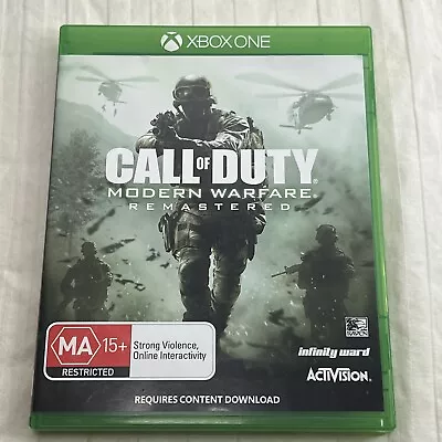 Call Of Duty Modern Warfare Remastered Xbox One PAL • $28