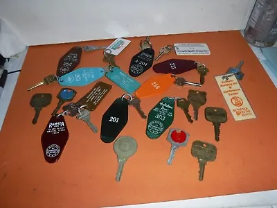 Lot Of 20 Vintage Hotel Motel Keys Fobs • $49.95