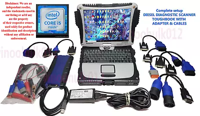 Professional Truck Diagnostic Tool Obdii 6-9pin Automotive Diagnostic Pc Laptop • $1775