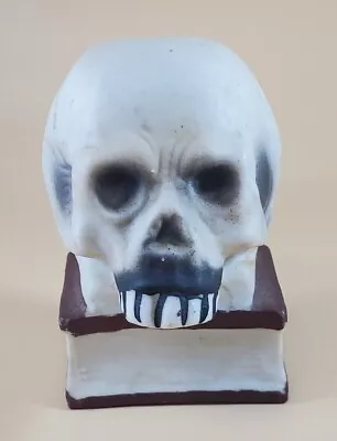 Ceramic Skull On Book Match Holder. Missing Lower Jaw. Vintage Japan • $20