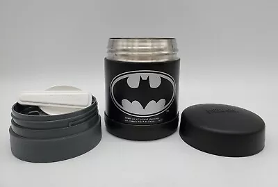 4 Pc Batman Black Thermos Funtainer Stainless Steel Insulated Food 10oz Spoon • $18.50