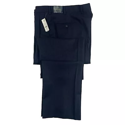 Brooks Brothers Blue Flannel Wool Mens Trouser Size 36xUnf Italy NWT • $47.99