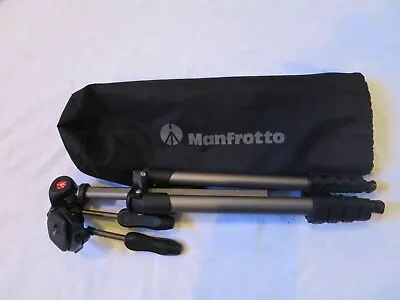 Manfrotto Compact Tripod With Soft Case - Black For Video Pictures - Light Use • $26