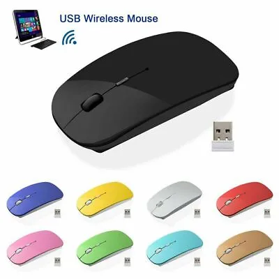 £4.99 • Buy 2.4 GHz Wireless Cordless Mouse Mice Optical Scroll For Laptop PC Computer + USB