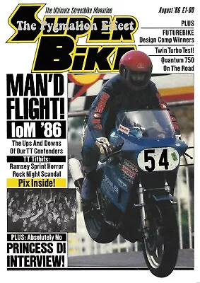 Superbike Aug 1986 IOM TT GPZ900R Kawasaki Z750 Turbo Quantum QL Project GPZ • £5.49