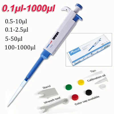 0.1μl-1000μl Lab Micropipette Volume Pipette Single Channel Adjustable W/200tips • $23.74