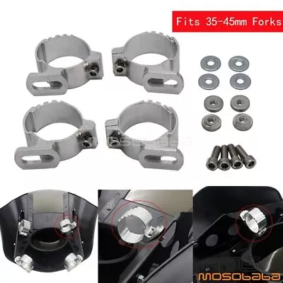 Motorcycle Quarter Headlight Fairing 35-45mm Fork Mount Clamps For Harley Dyna • $25.99