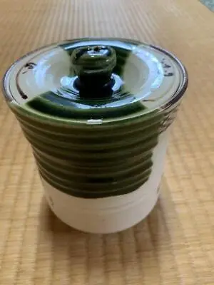 Japanese Tea Ceremony Mizusashi Pottery Vase Water Container Sado B-072 • $89.30
