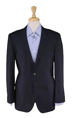 Hugo Boss Current The James Sharp Solid Navy Blue 120's Wool 2-Btn Blazer 40R • $65