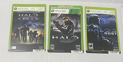 Halo Xbox 360 Blockbuster Backer Cards Lot OF 3 Mini Posters NO GAMES Reach ODST • $20