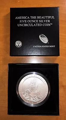 2012-P 5 Oz Silver ATB Hawaii Volcanoes National Park  (w/Box & COA) -  NQ3 • $585.95