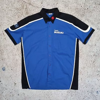 TEAM SUZUKI COLLECTION SHIRT  Mens Size M BLUE BIG EMBROIDERY • $29.04